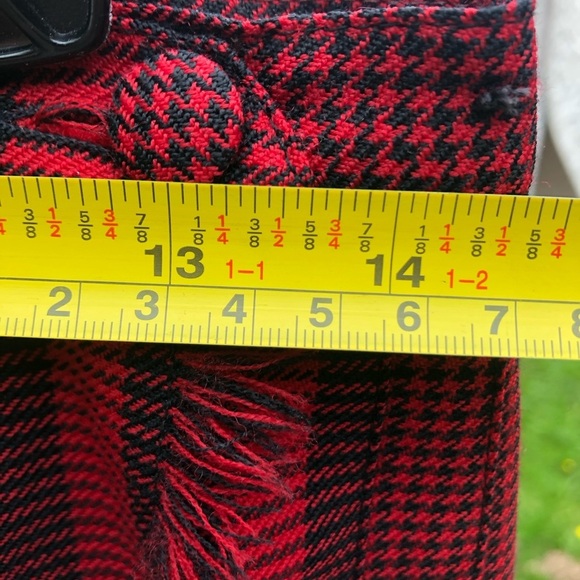 Vintage KILT Red and Black Tartan  & Houndstooth Pleated Kilt - Picture 10 of 16